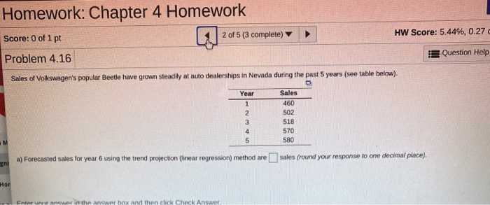 Solved Homework: Chapter 4 Homework Score: 0 of 1 pt 2 of 5 | Chegg.com