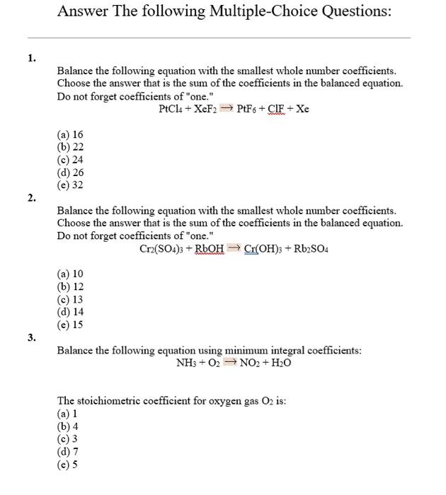 Solved Answer The following Multiple-Choice Questions: 1 . | Chegg.com