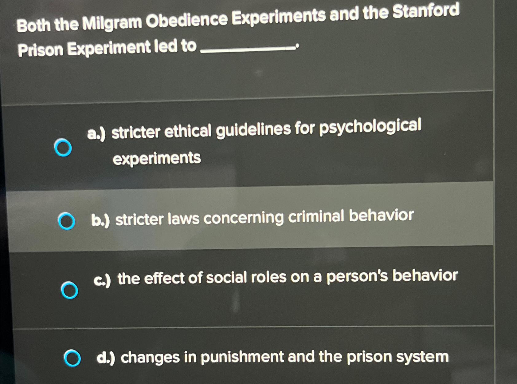 milgram stanford prison experiment obedience to authority