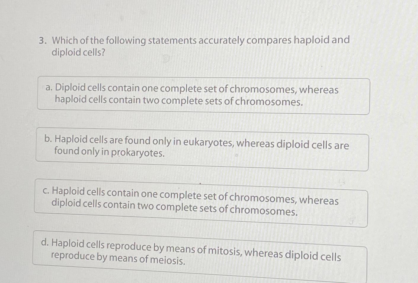 Solved Which of the following statements accurately compares | Chegg.com