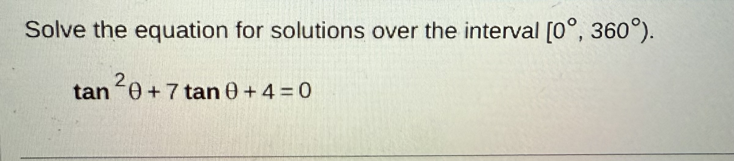 Solved Solve the equation for solutions over the interval | Chegg.com