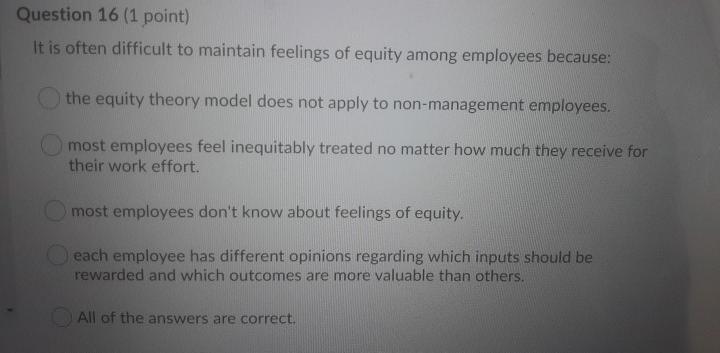 Solved Question 17 (1 point) Saved Which of the following | Chegg.com