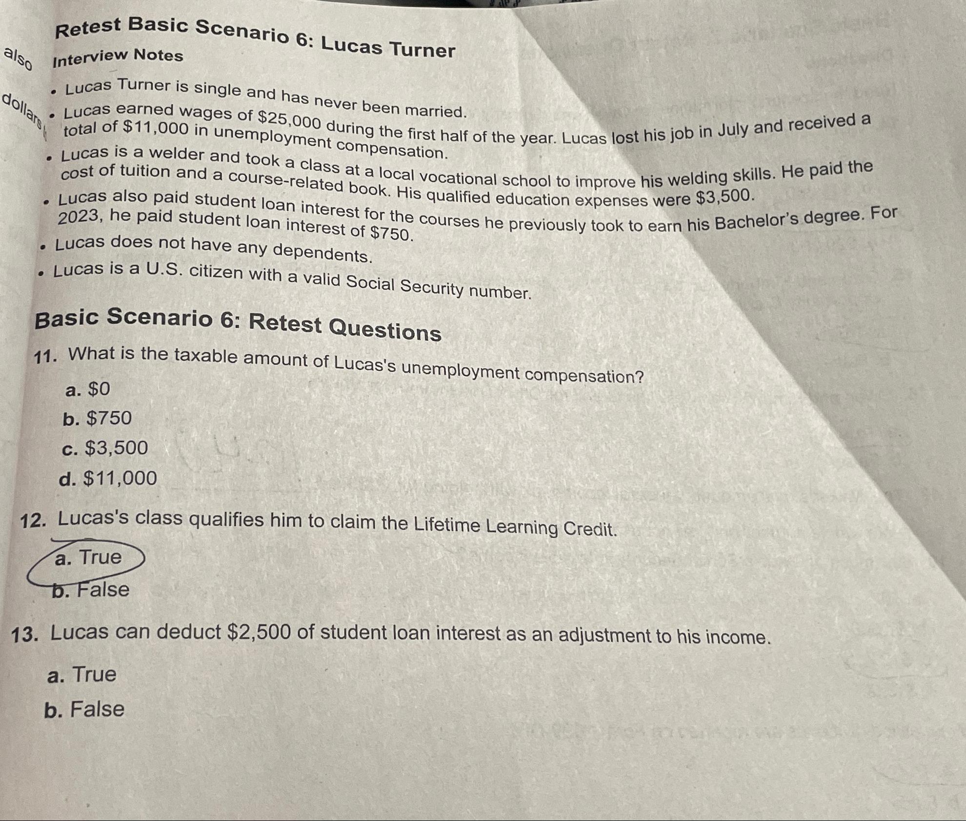 Solved Retest Basic Scenario 6 Lucas Turnerinterview