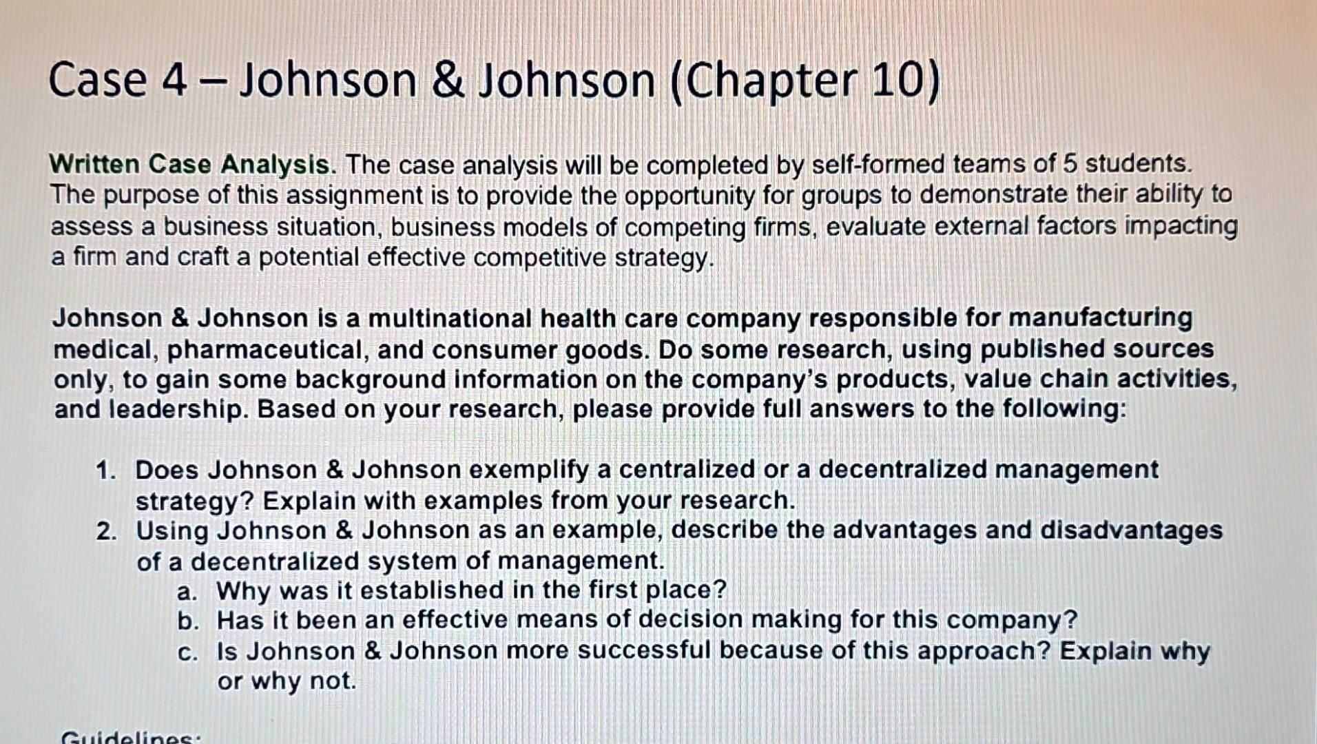 Written Case Analysis The Case Analysis Will Be Chegg