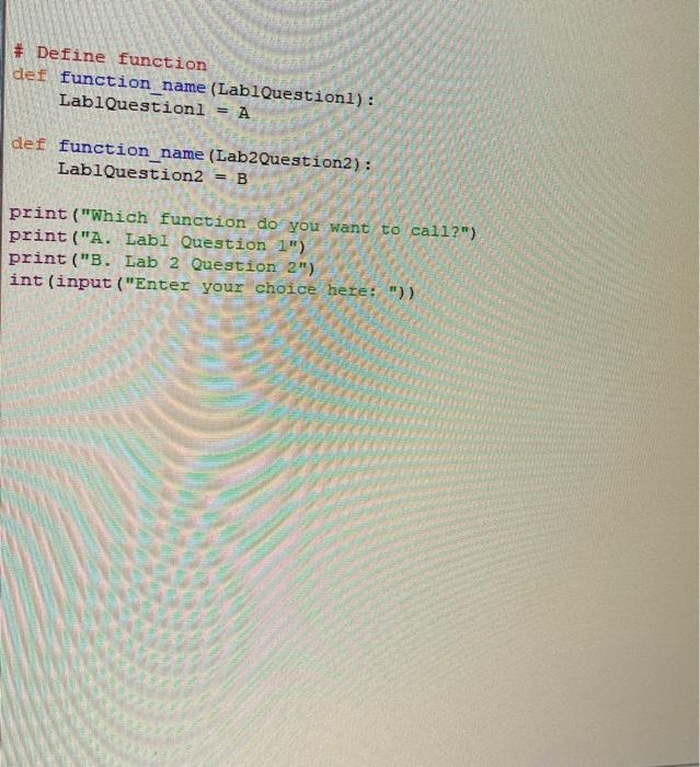 Solved Write a program that includes functions that contain | Chegg.com