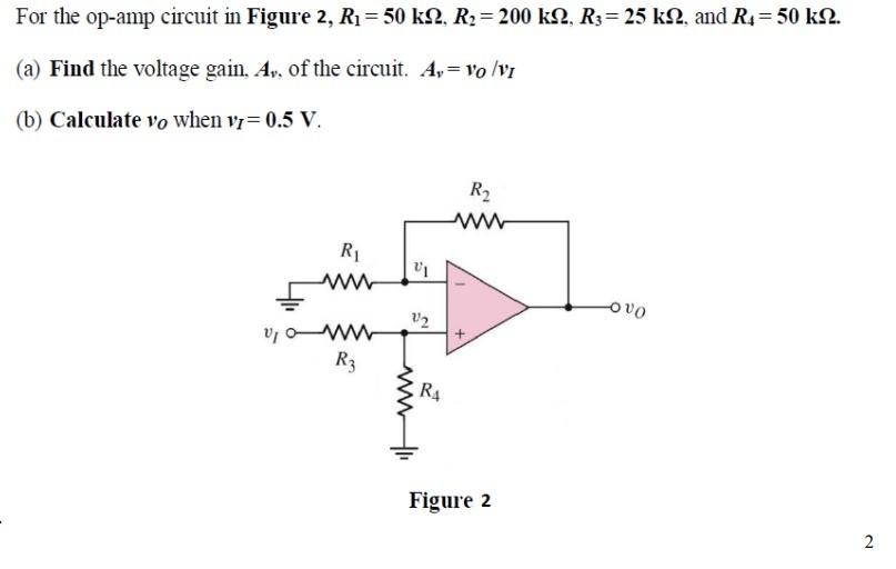 Solved For The Op-amp Circuit In Figure | Chegg.com