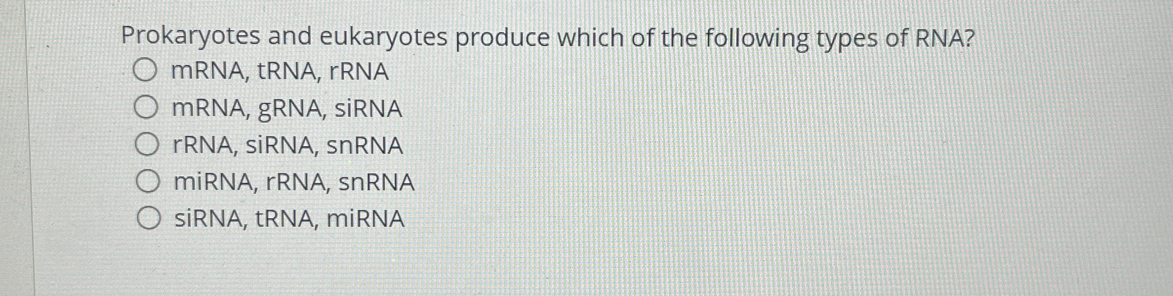 Solved Prokaryotes and eukaryotes produce which of the | Chegg.com