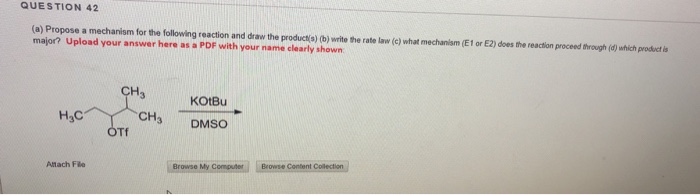 Solved QUESTION 42 (a) Propose a mechanism for the following | Chegg.com