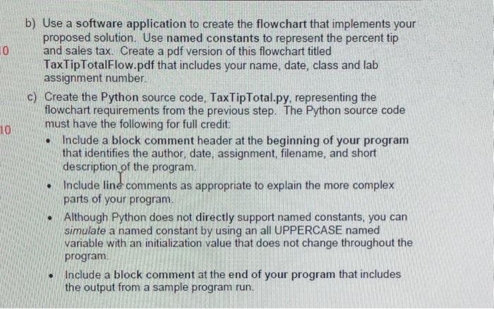 Solved 3. Tip, Tax, and Total Design a program that | Chegg.com