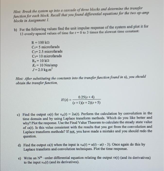 Solved Question 4) You are given the following system: (o 1 | Chegg.com