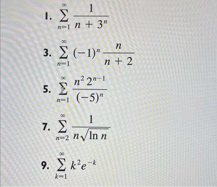 Solved test the series for convergence or divergence in | Chegg.com