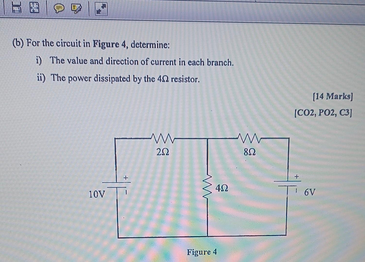 Solved . (b) For the circuit in Figure 4, determine: i) The | Chegg.com