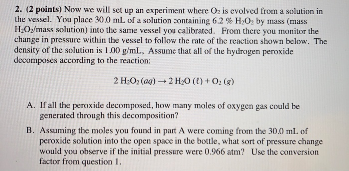 Solved 2. (2 points) Now we will set up an experiment where | Chegg.com