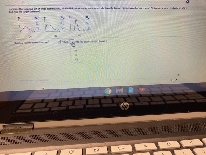 Solved Consider the following set of three distributions, | Chegg.com