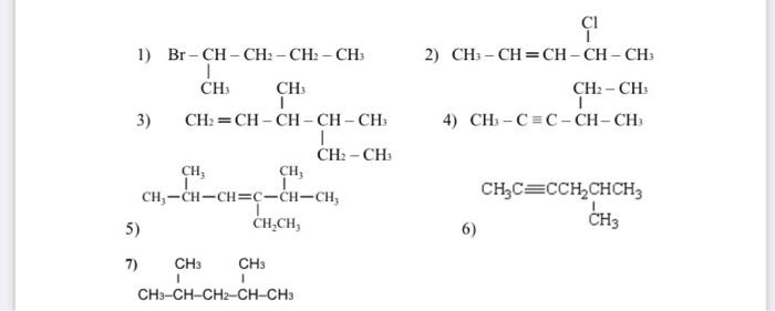 Solved Give the IUPAC name for each of the follwing | Chegg.com