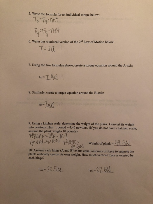 Solved physics lab, need help. first picture is the part I | Chegg.com