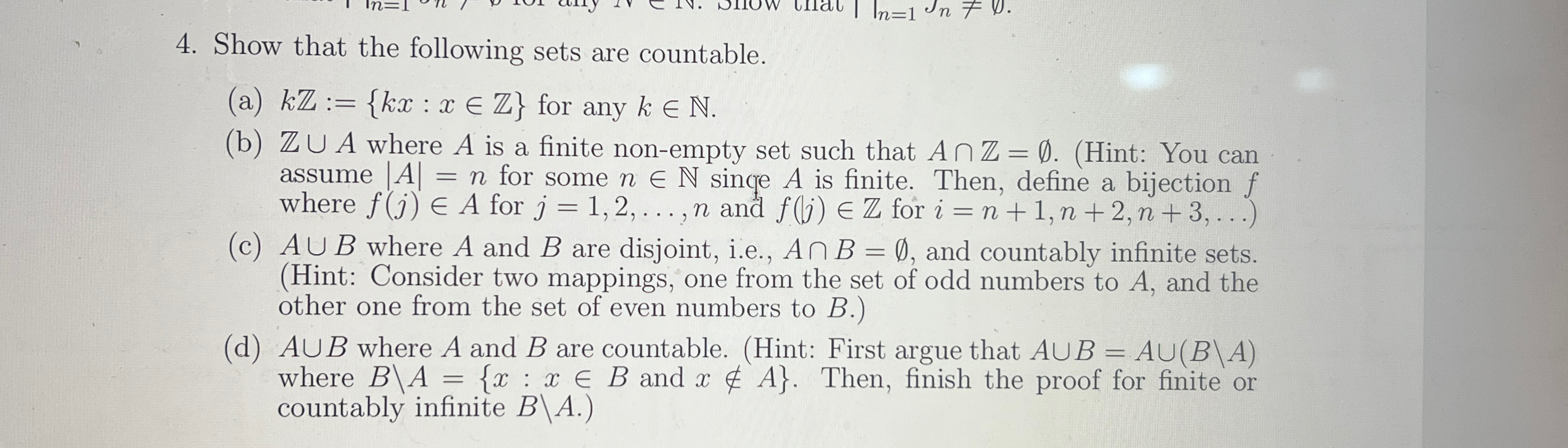 Solved Show that the following sets are | Chegg.com
