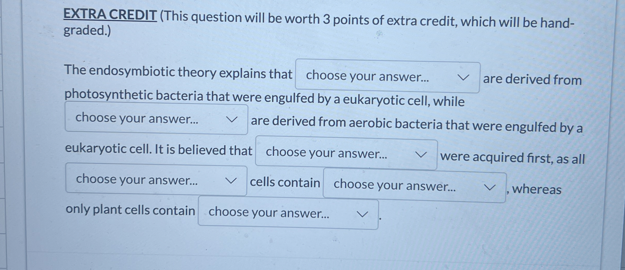 Solved EXTRA CREDIT (This question will be worth 3 ﻿points | Chegg.com