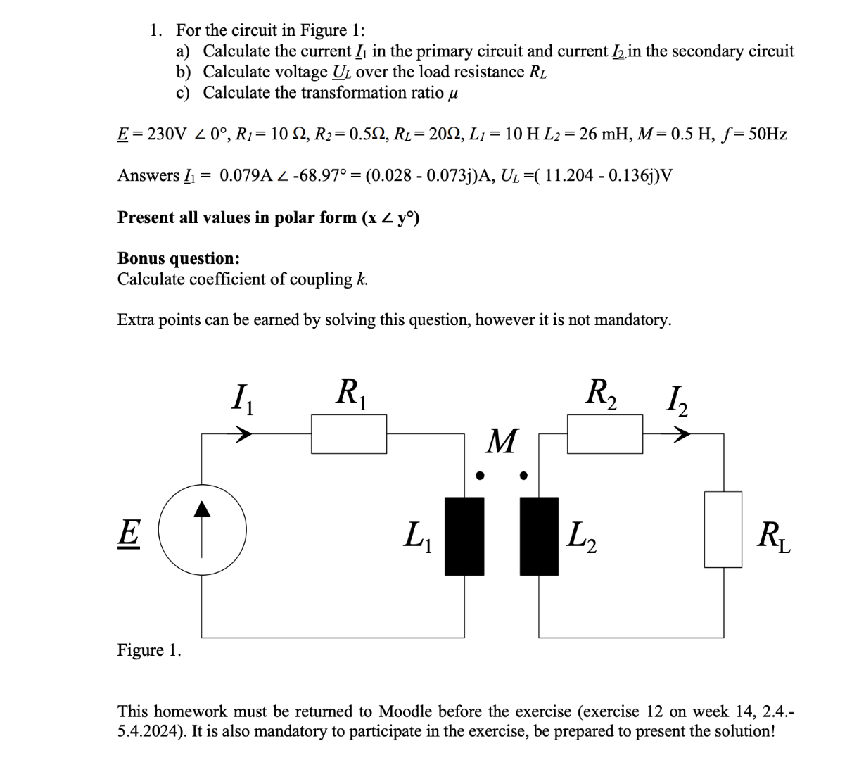 Solved For the circuit in Figure 1:a) ﻿Calculate the current | Chegg.com