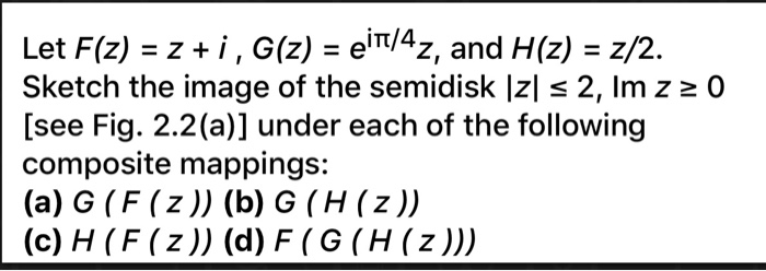 Complex Analysis This Is Excercise 10 And 11 From Chegg Com