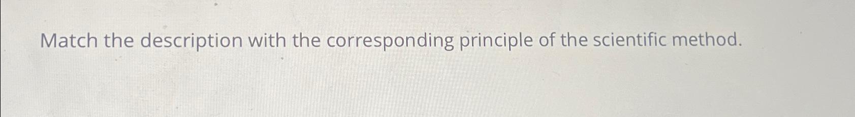 Solved Match the description with the corresponding | Chegg.com