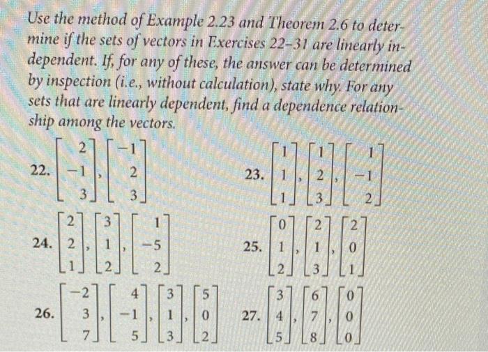Solved Use the method of Example 2.23 and Theorem 2.6 to | Chegg.com
