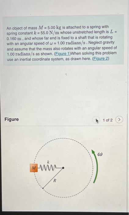 Solved An object of mass M = 5.00 kg is attached to a spring | Chegg.com