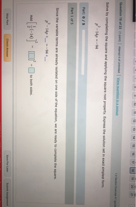 Solved 10 11 12 13 14 15 16 17 18 19 20 21 Question 18 of 23 | Chegg.com