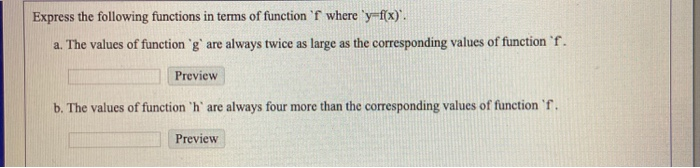 Solved Express the following functions in terms of function | Chegg.com