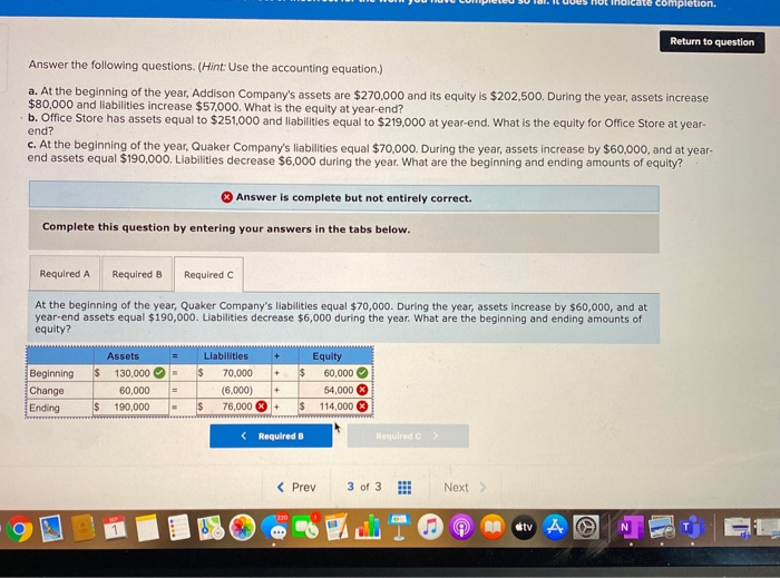 Solved NO Completion Return To Question Answer The Chegg