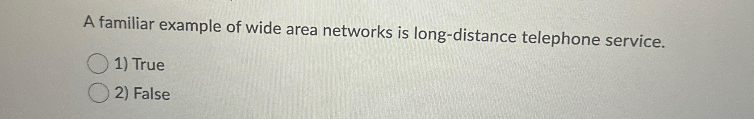 Solved A familiar example of wide area networks is | Chegg.com
