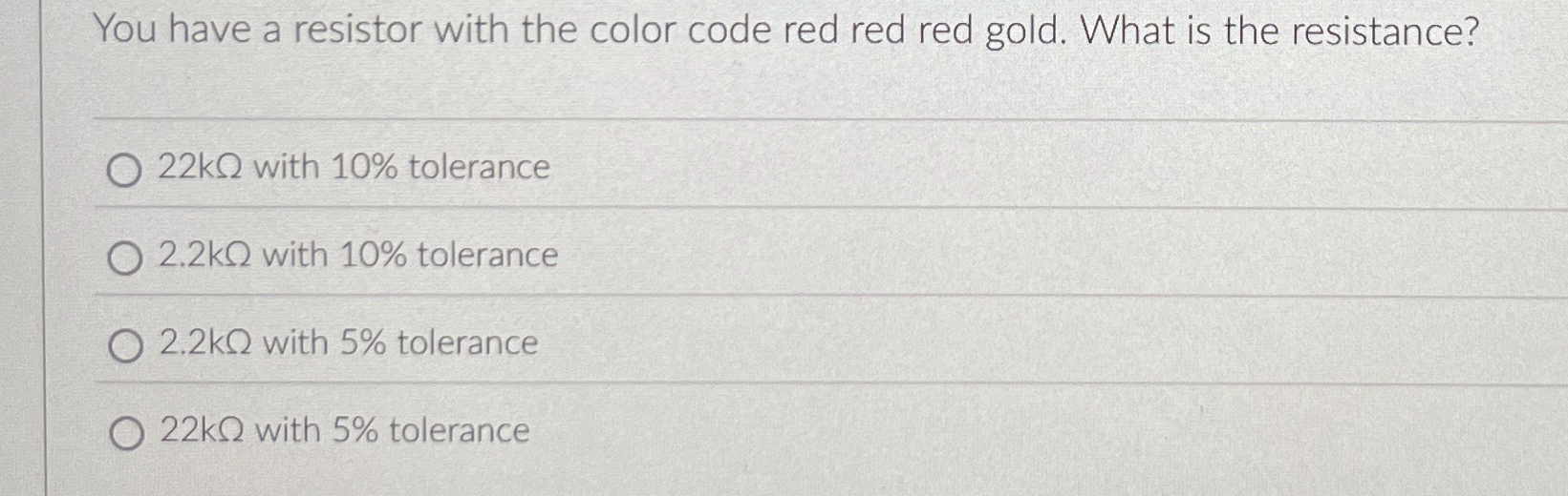 Solved You have a resistor with the color code red red red