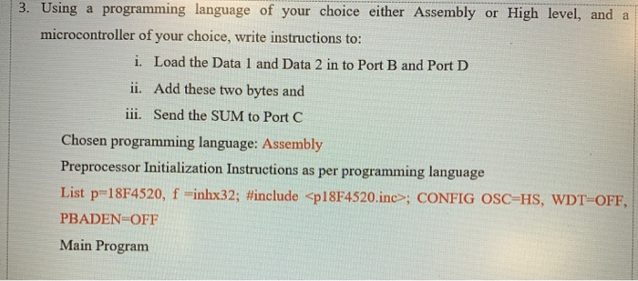Solved 3. Using a programming language of your choice either | Chegg.com