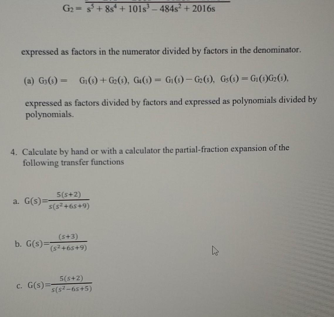Solved Modelling in the frequency domain Mathematical models | Chegg.com