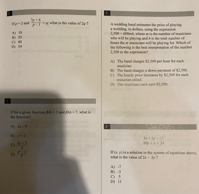 ifp =- 2 find the value of 4p 7