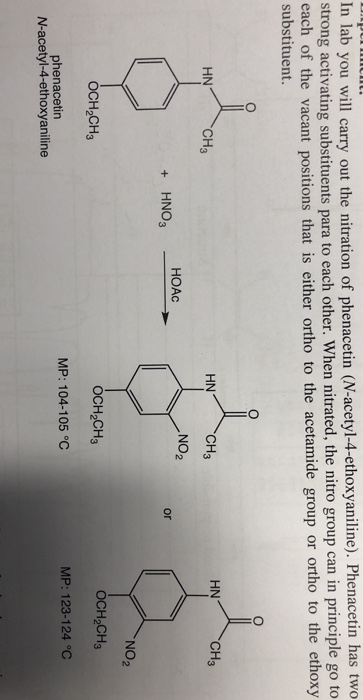 solved-in-lab-you-will-carry-out-the-nitration-of-phenacetin-chegg