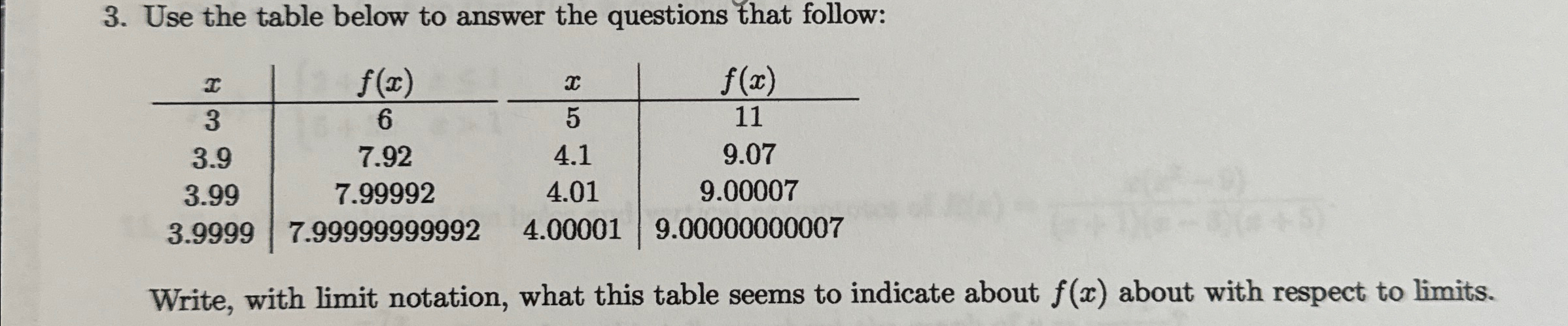 Solved Use the table below to answer the questions that | Chegg.com