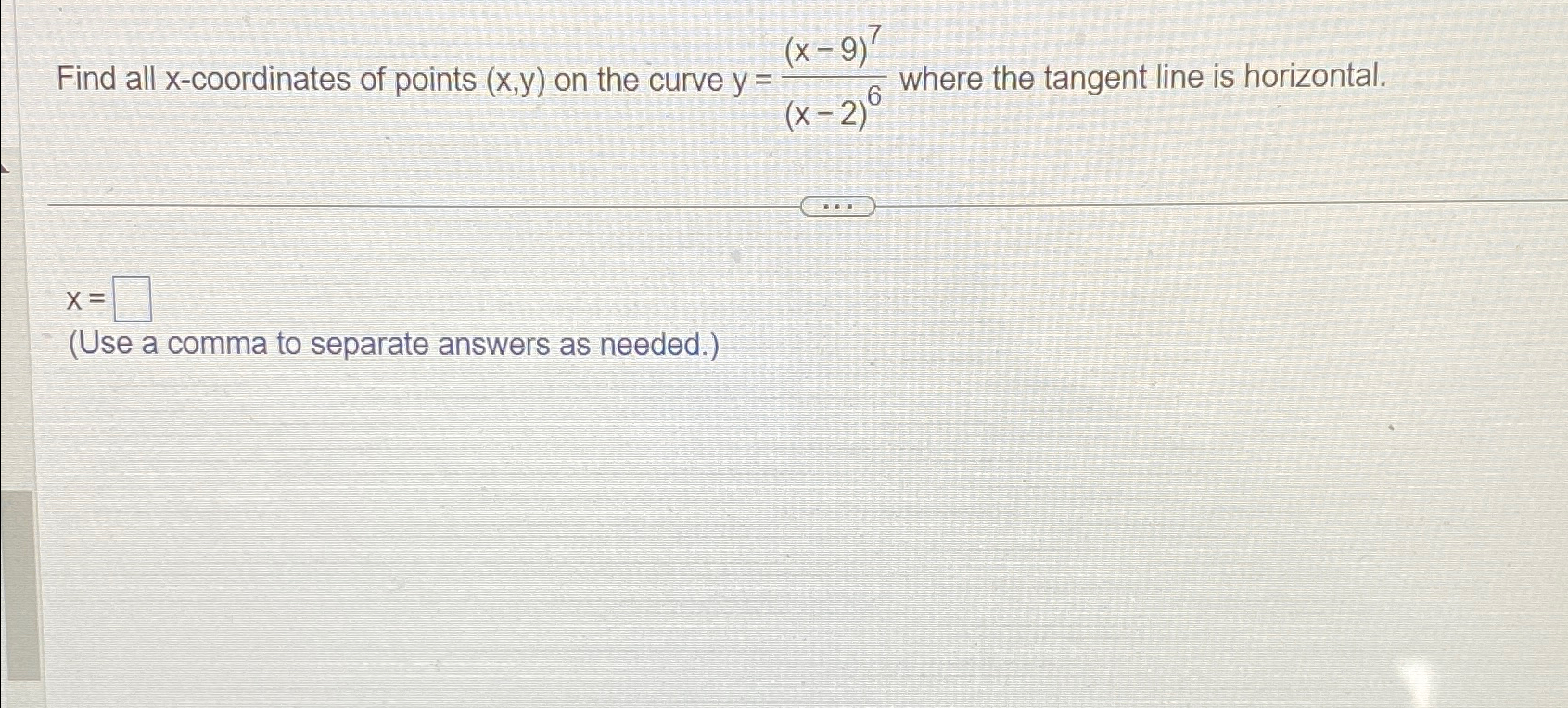 Solved Find All X Coordinates Of Points X Y ﻿on The Curve