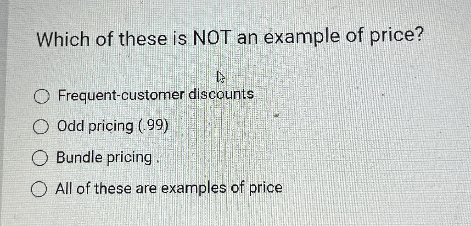 Solved Which of these is NOT an example of | Chegg.com