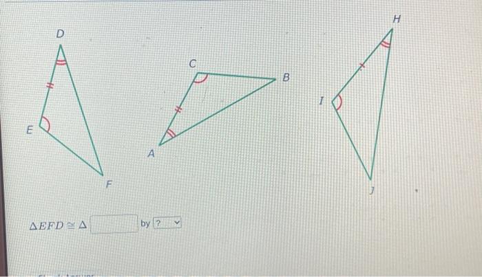 Solved Determine if the triangles shown below are contruent. | Chegg.com