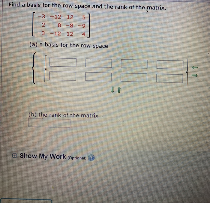 Solved Write the row vectors and the column vectors of the Chegg