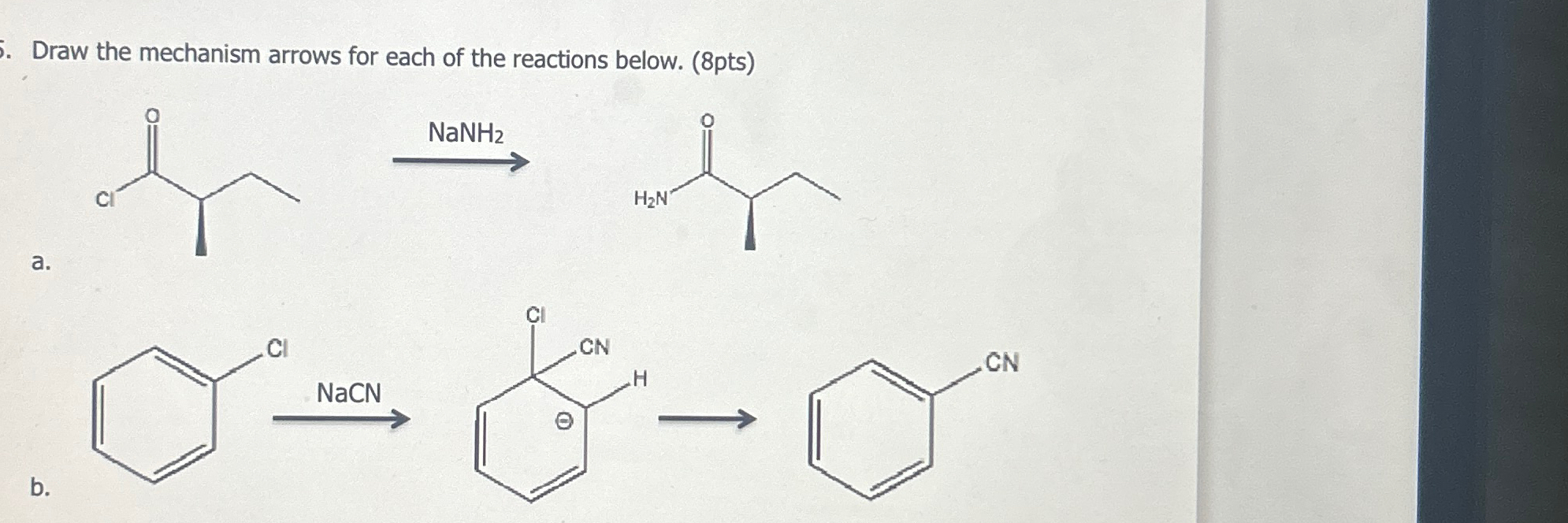 Solved Draw the mechanism arrows for each of the reactions | Chegg.com