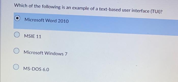 Solved Which of the following is an example of a text-based | Chegg.com