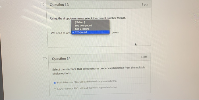 Solved Question 5 1 pts Identify the error(s) in the | Chegg.com