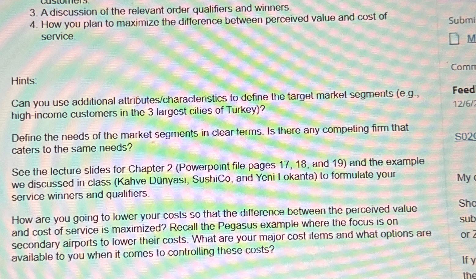 Solved A discussion of the relevant order qualifiers and | Chegg.com