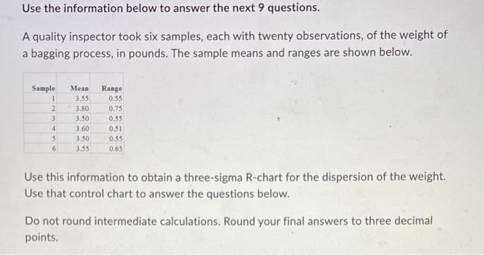 Solved Use the information below to answer the next 9  Chegg.com