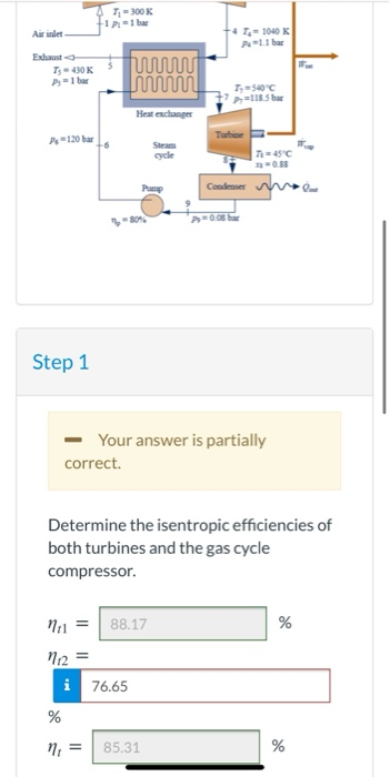 Solved A Combined Gas Turbine-steam Power Plant Operates As | Chegg.com