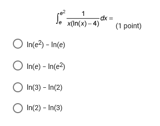 e to the power of ln 1