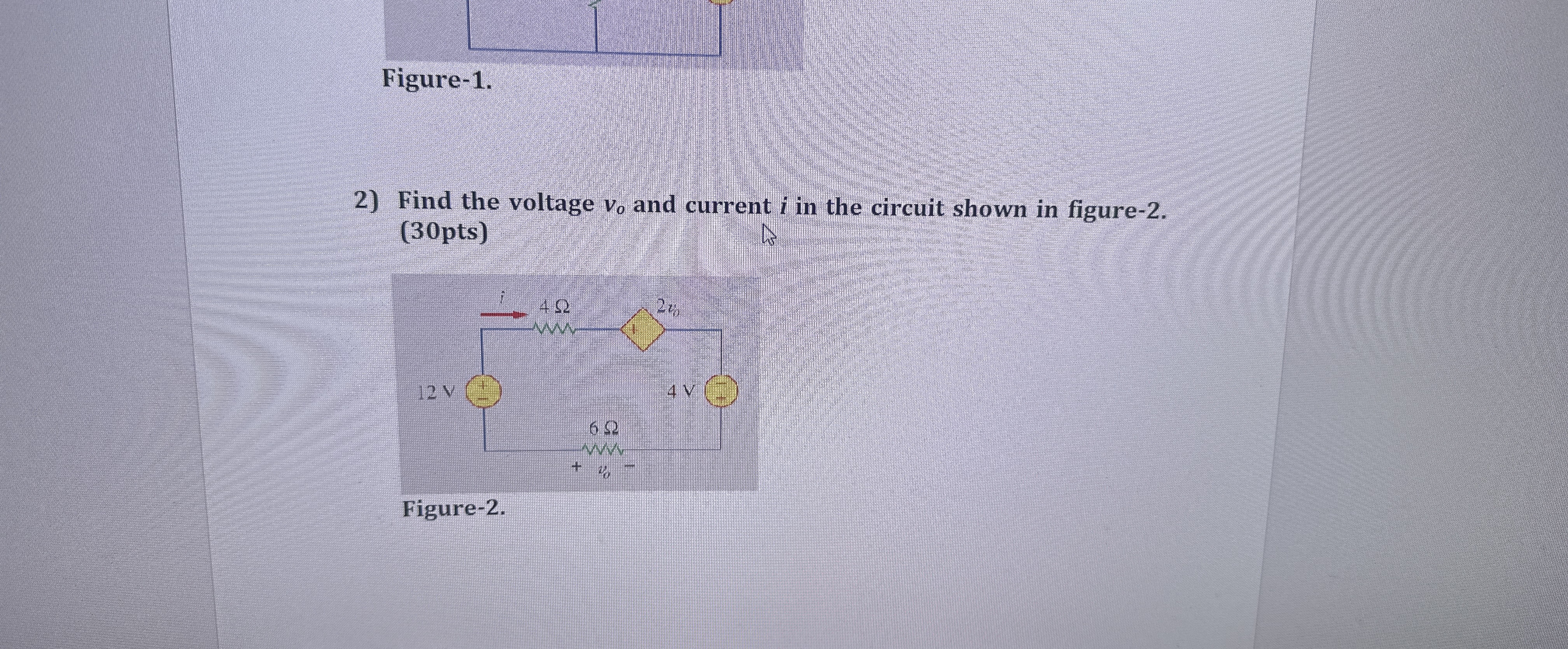 Solved Find the voltage v0 ﻿and current i in the circuit | Chegg.com