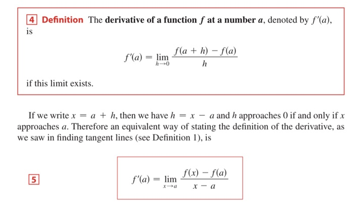 Solved 19-20 Use Definition 4 to find f'(a) at the given | Chegg.com